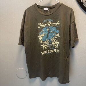 12PM Graphic T-Shirt L/G California Blue Beach Surf Company 1961